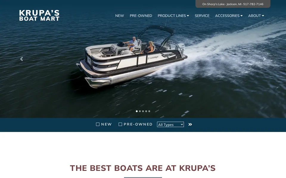 Krupa's Boat Mart website