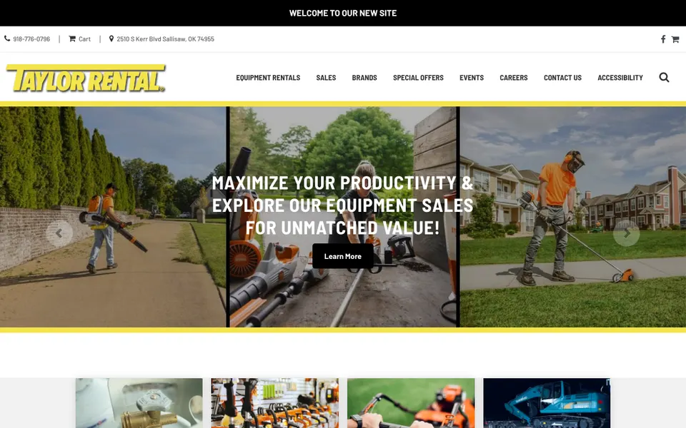 Taylor Rental website