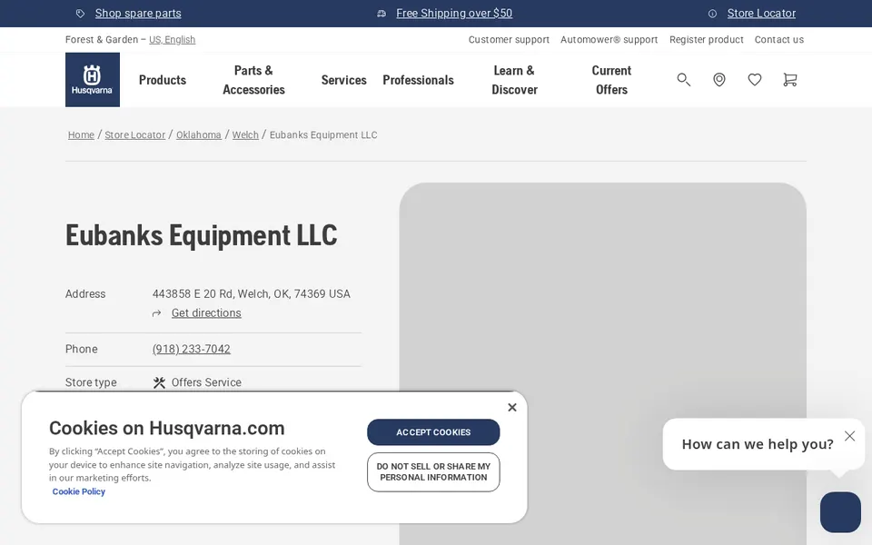 Eubanks Equipment LLC website