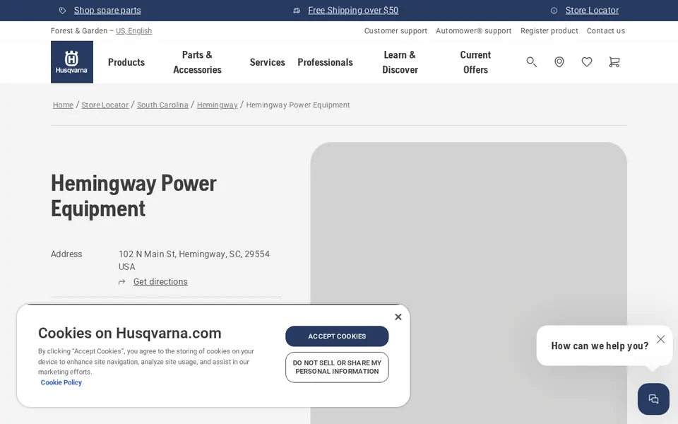 Hemingway Power Equipment website