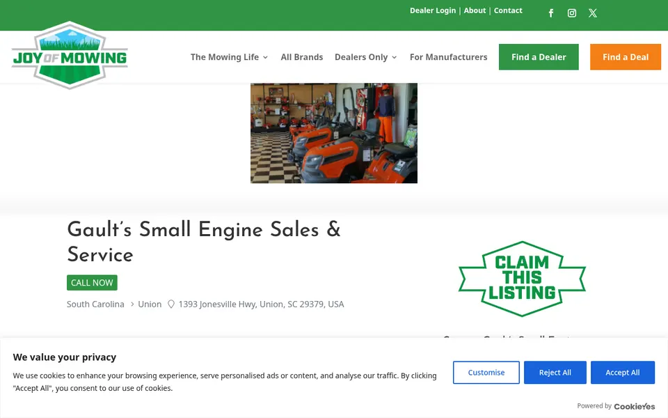 Gault Small Engine website