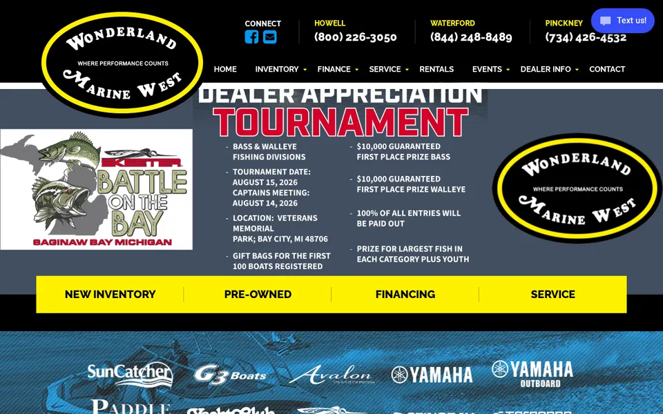 Wonderland Marine West website