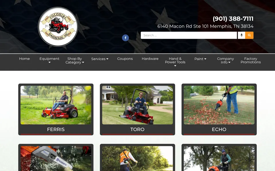 Colonial Hardware website