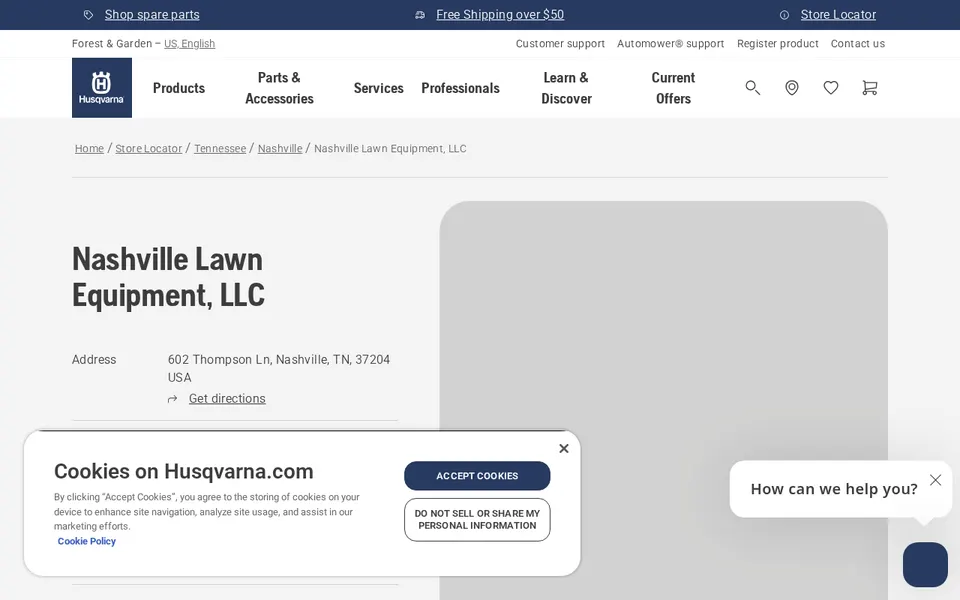 Nashville Lawn Equipment, LLC website