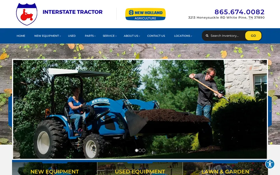 Interstate Tractor website