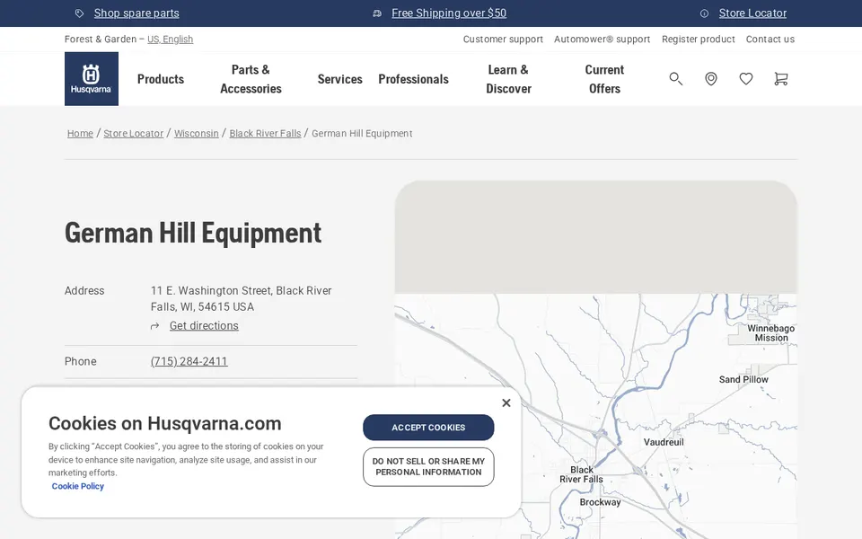 German Hill Equipment website