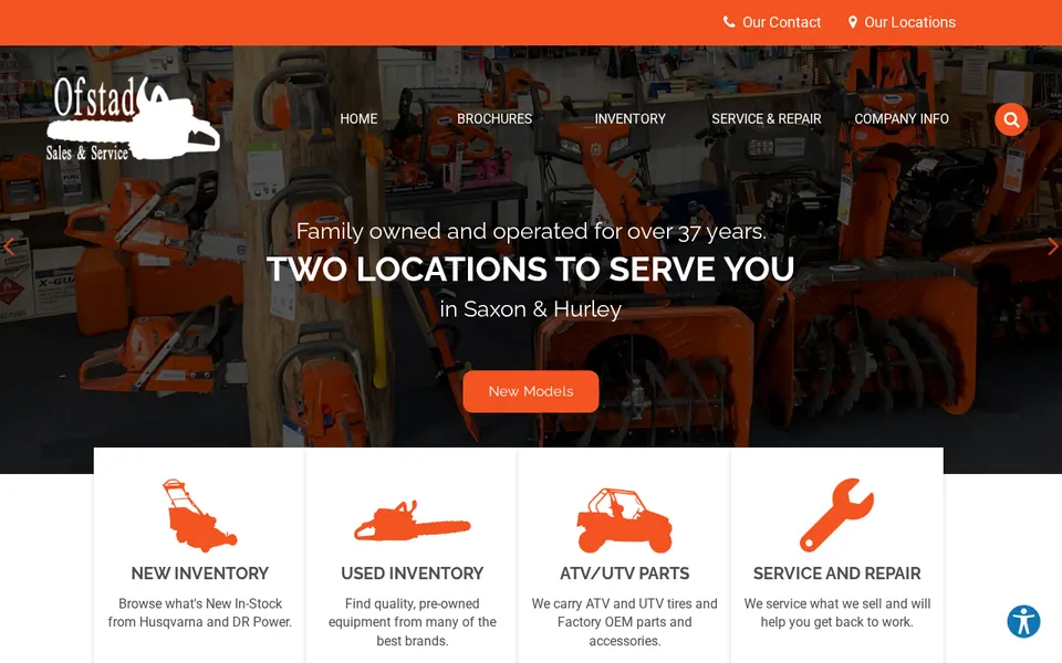 Ofstad Sales & Service website