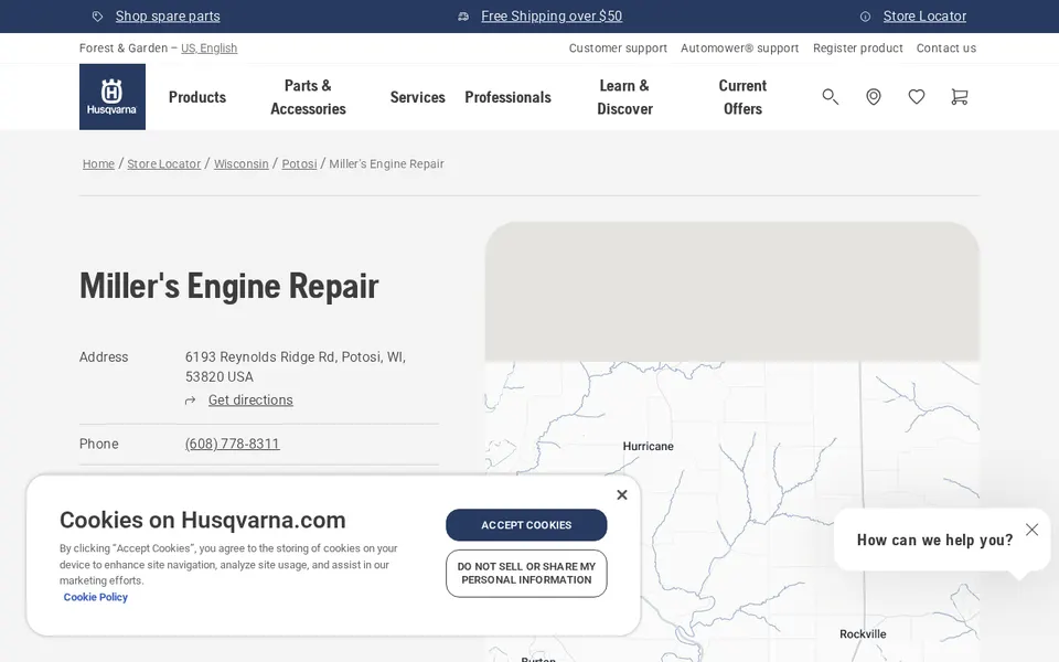 Miller's Engine Repair website