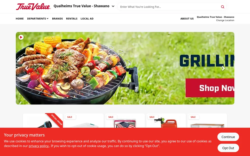 Qualheim's True Value website