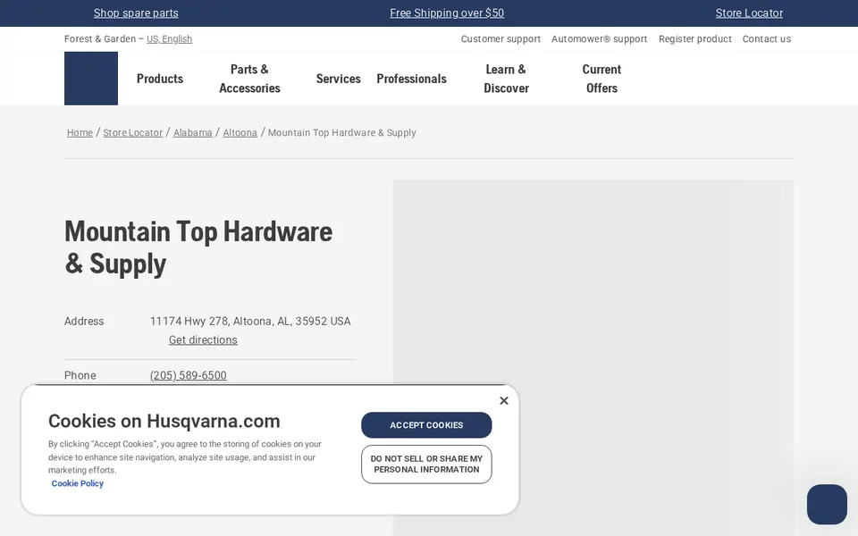 Mountain Top Hardware & Supply website