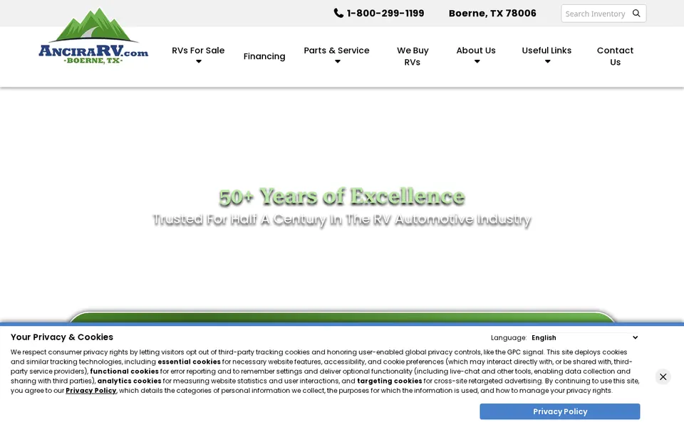 Ancira RV of Boerne website