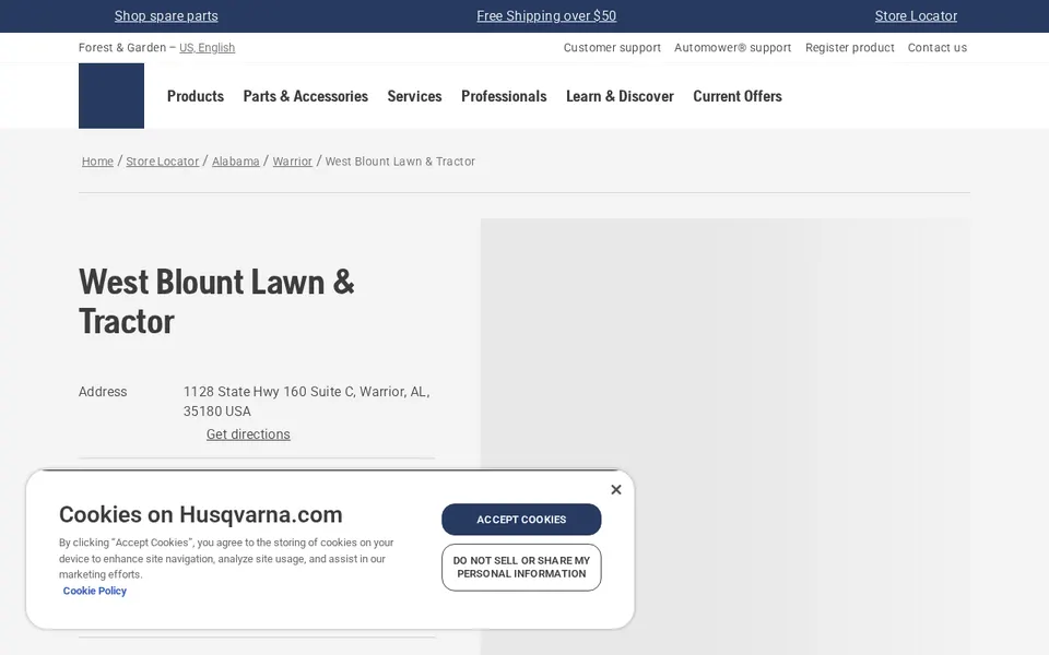 West Blount Lawn & Tractor website