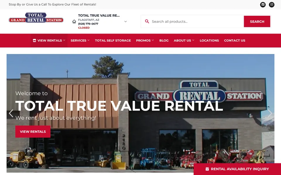 Total Grand Rental Station website