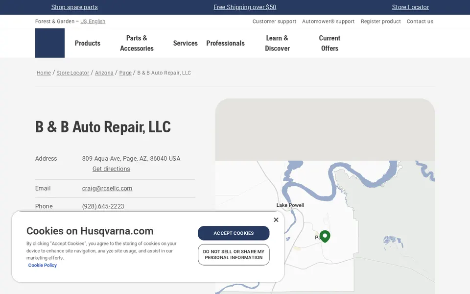 B & B Auto Repair, LLC website