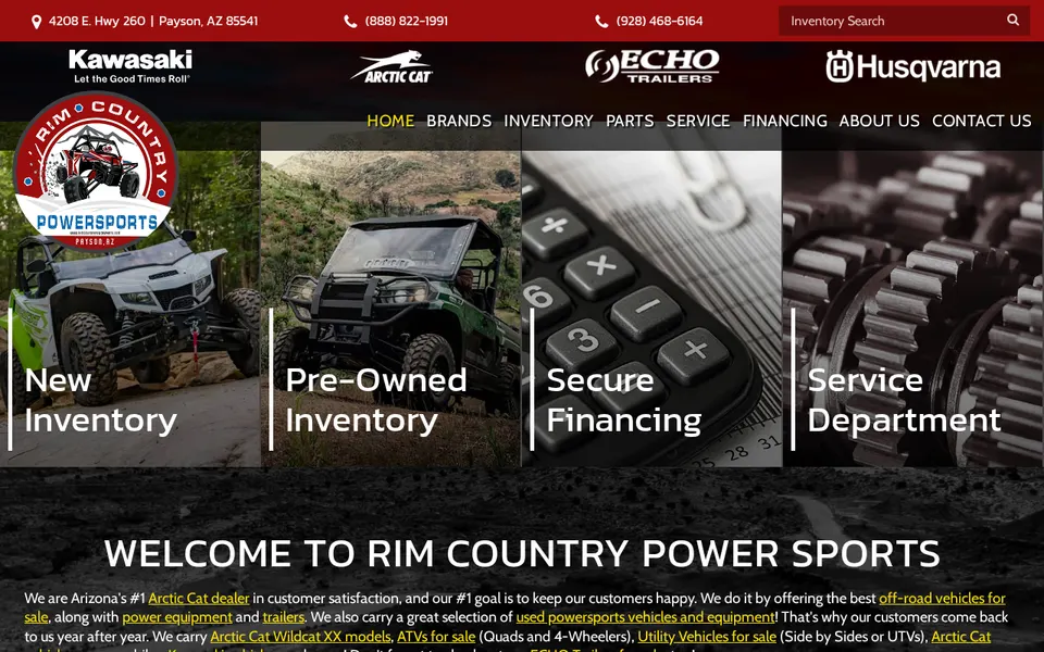 Rim Country Powersports, LLC website
