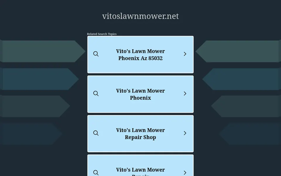 Vito's Lawn Mower website