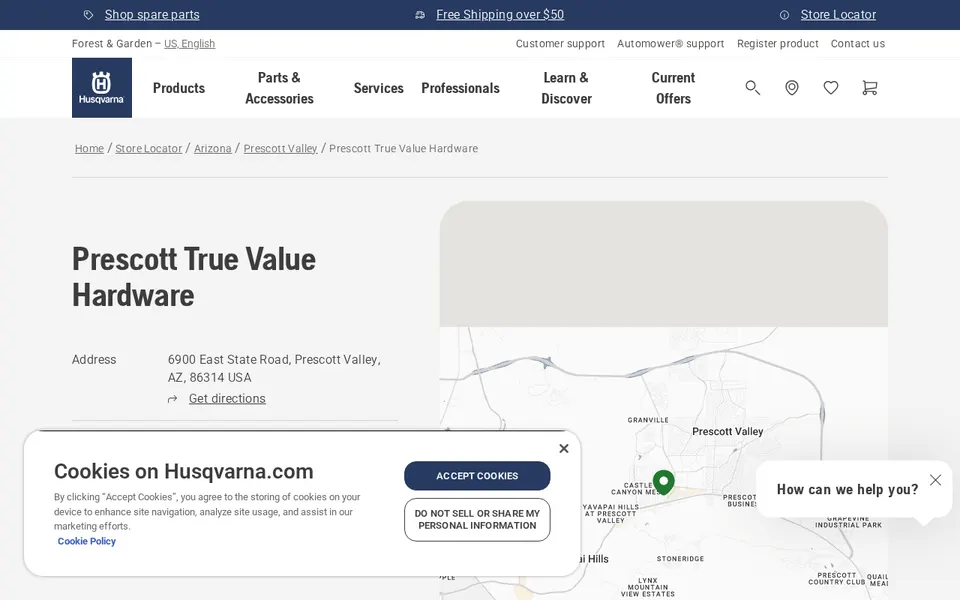 Prescott True Value Hardware website