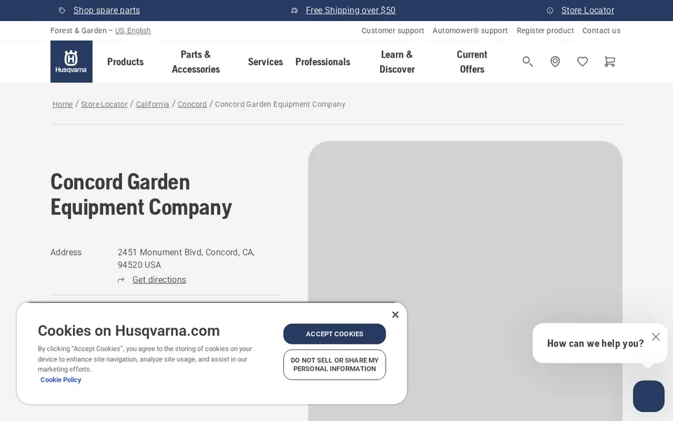 Concord Garden Equipment Company website