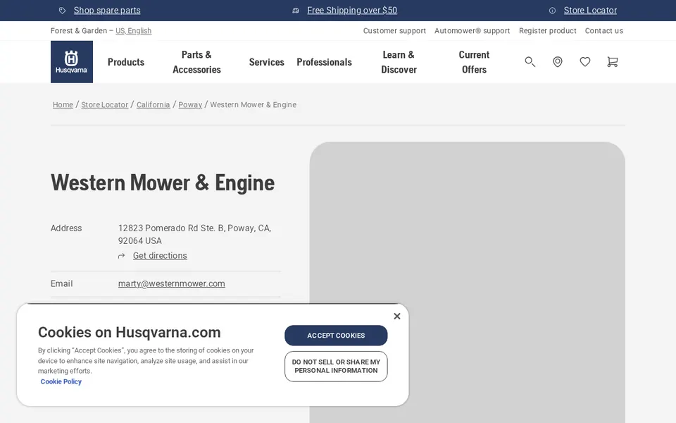Western Mower & Engine website