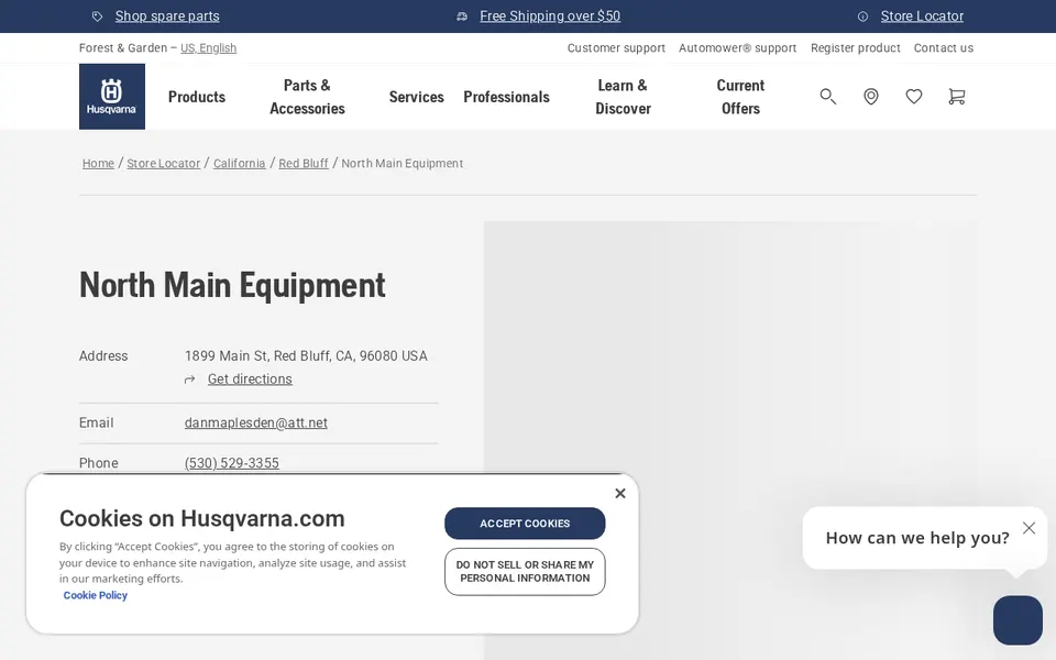 North Main Equipment website