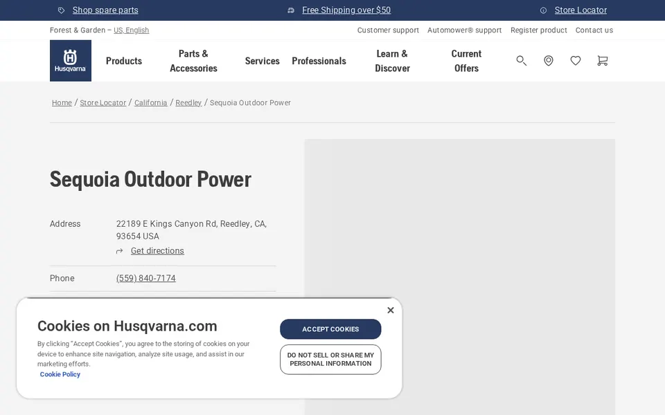 Sequoia Outdoor Power website