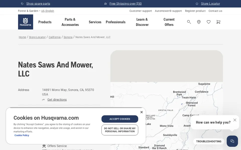 Nates Saws And Mower, LLC website