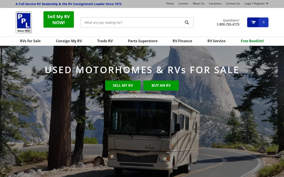 PPL Motor Homes website