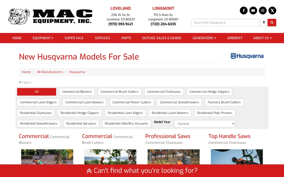 Mac Equipment, Inc. website