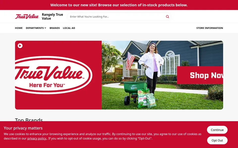 Rangely True Value website