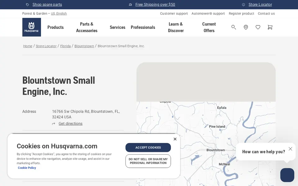 Blountstown Small Engine, Inc. website