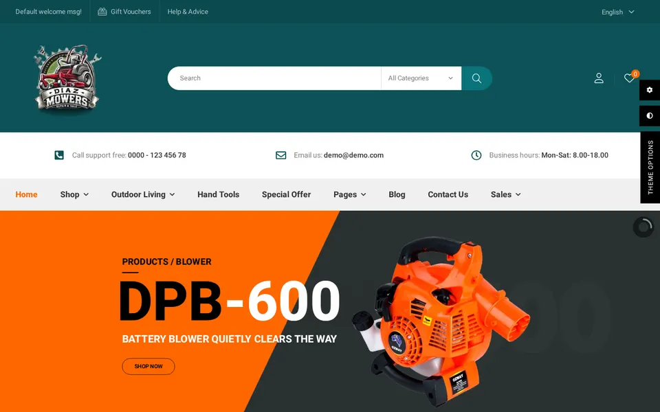 Diaz Mower website