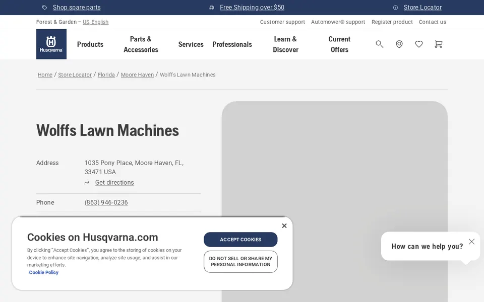 Wolffs Lawn Machines website