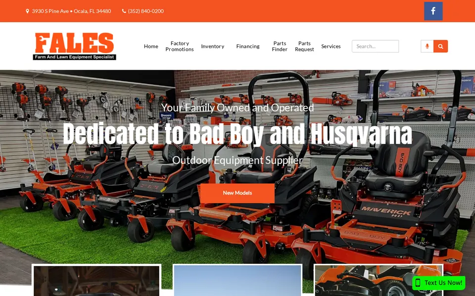 Farm And Lawn Equipment website