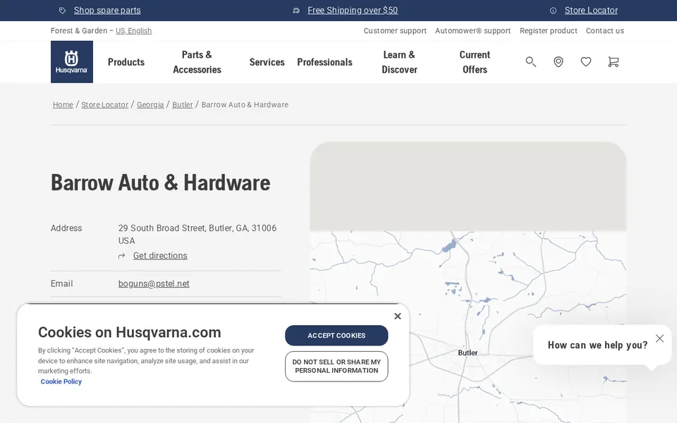 Barrow Auto & Hardware website