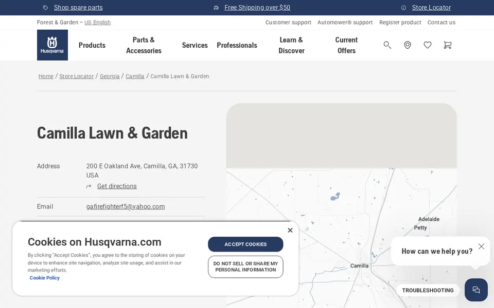 Camilla Lawn & Garden website
