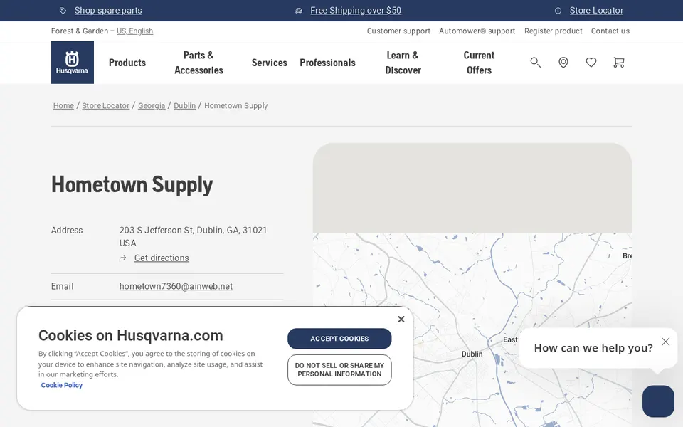 Hometown Supply website