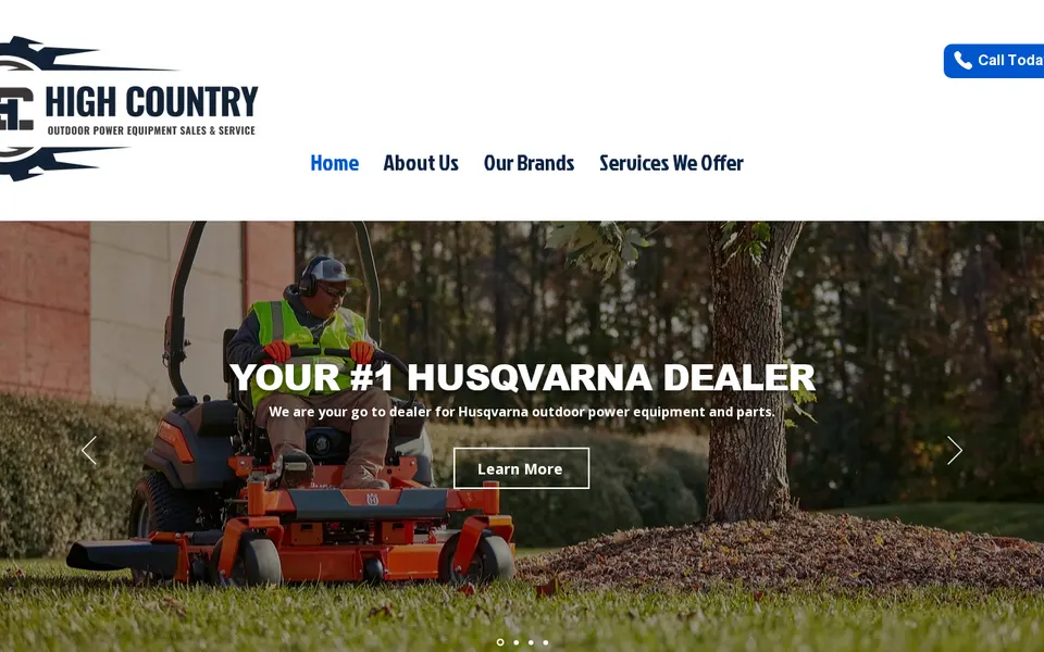 High Country Small Engine Services website