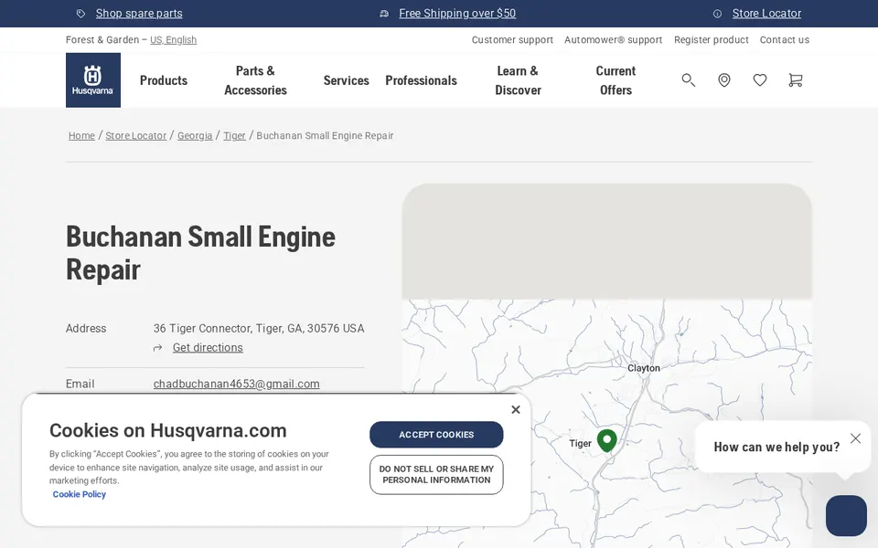 Buchanan Small Engine Repair website