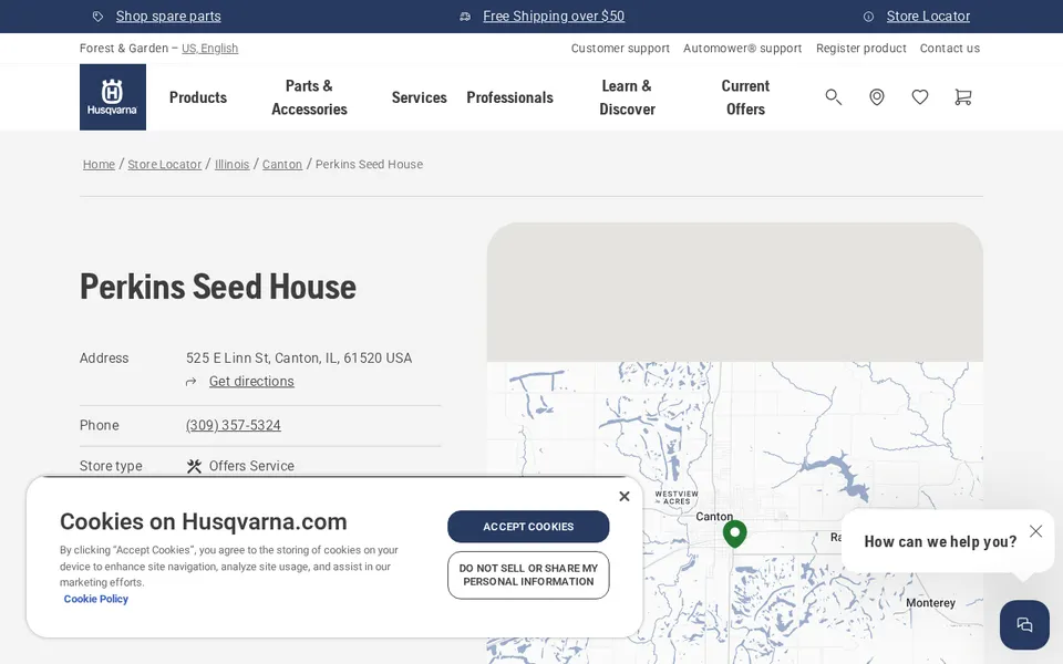 Perkins Seed House website