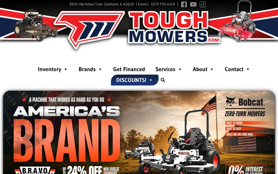 Chatham Commercial Mowers and Equipment website