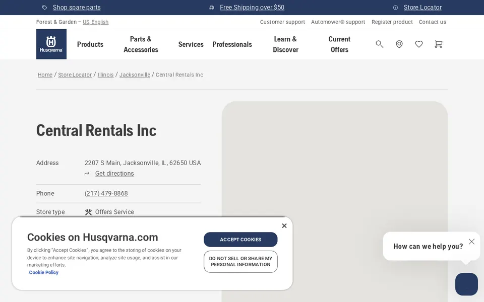 Central Rentals Inc website