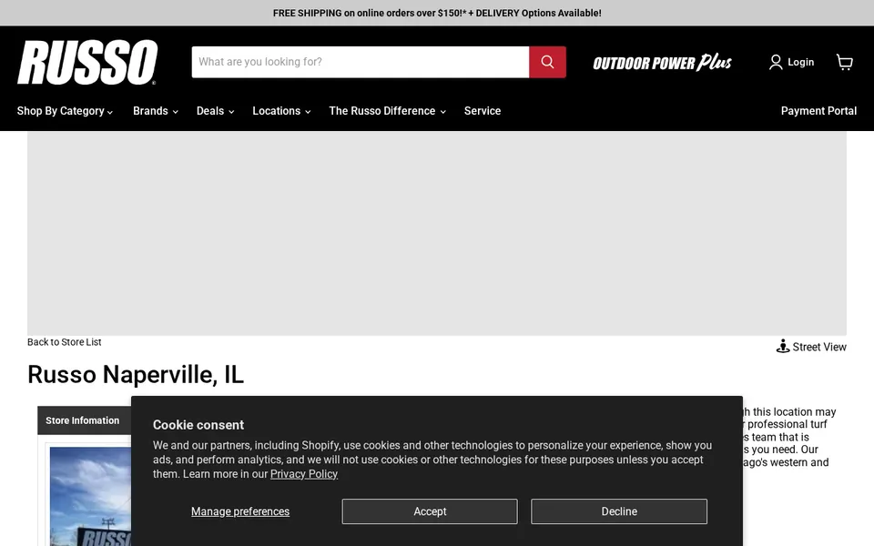 Russo Power Equipment website