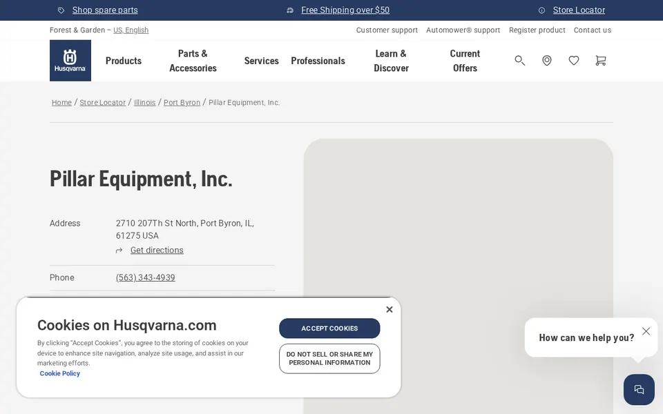 Pillar Equipment, Inc. website