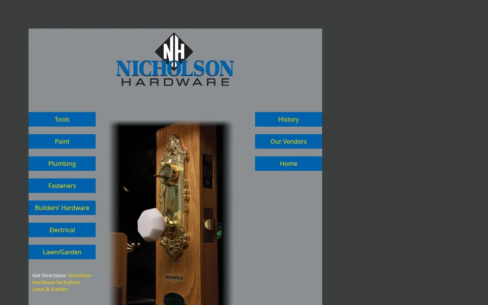 Nicholson Hardware website