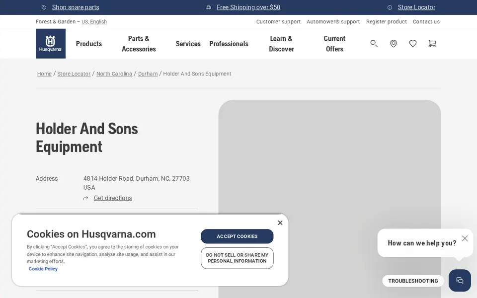 Holder And Sons Equipment website