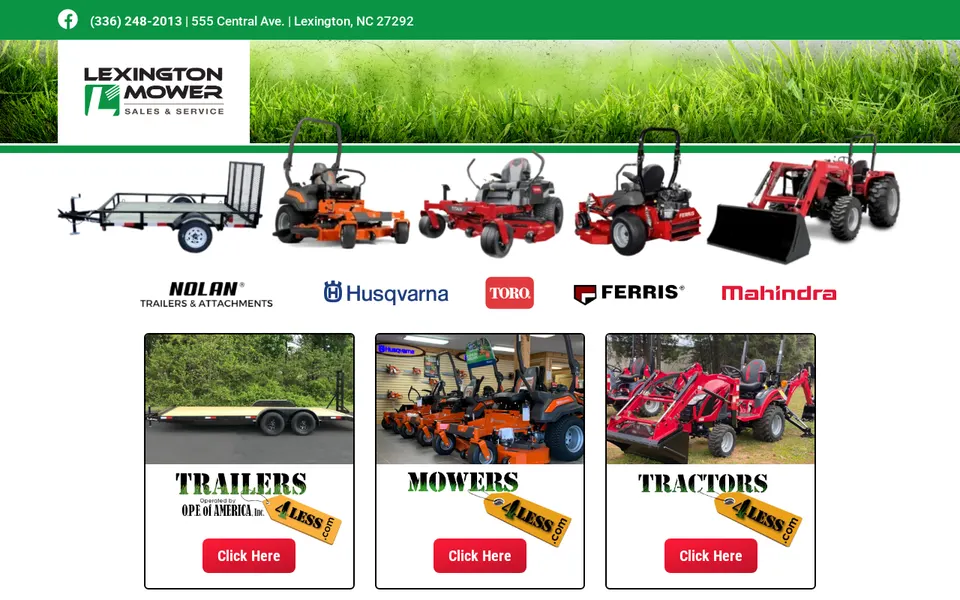 Lexington Mower Service website