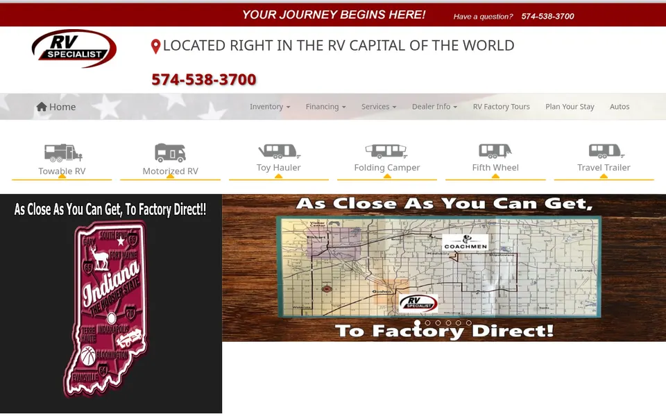 RV Specialist website