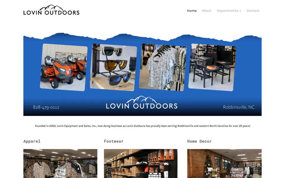 Lovin Farm & Garden Center website