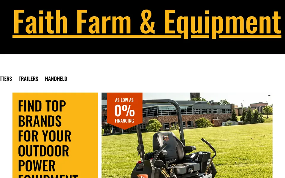 Faith Farm & Equipment Sales website