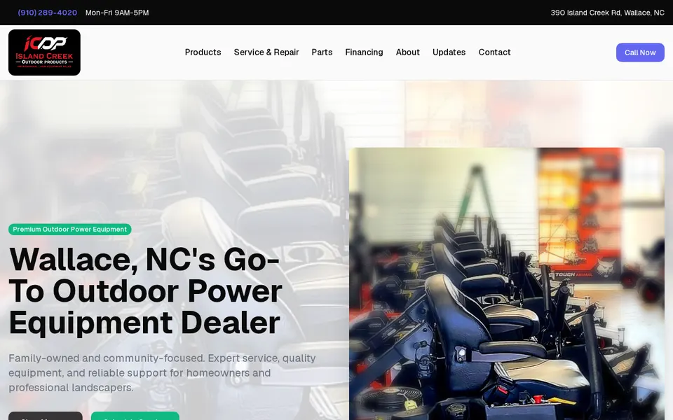 Island Creek Outdoor Products website